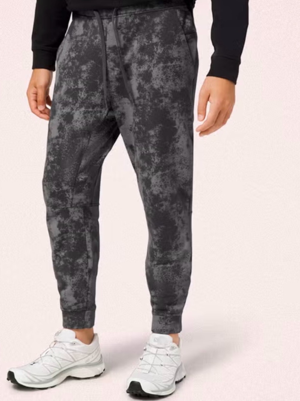 lululemon athletica Men's Black Marled Joggers